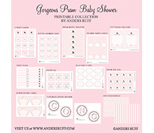 Gorgeous Pram Baby Shower Printables Collection